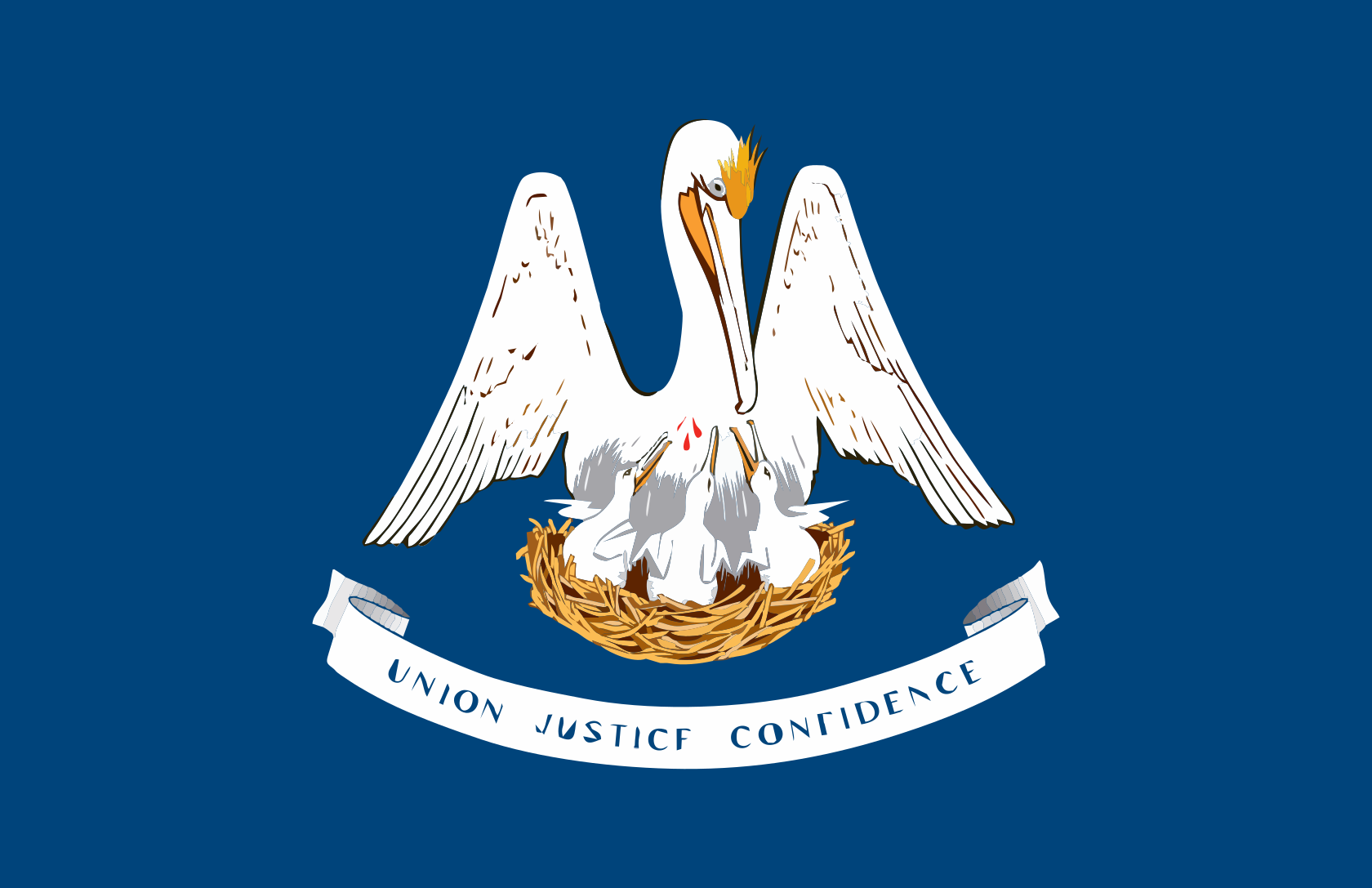Obrázek vlajky státu USA Louisiana, členského státu Spojených států Amerických, v rozlišení v rozlišení 1680x1087 | Louisiana | Louisianská vlajka | Baton Rouge | New Orleans