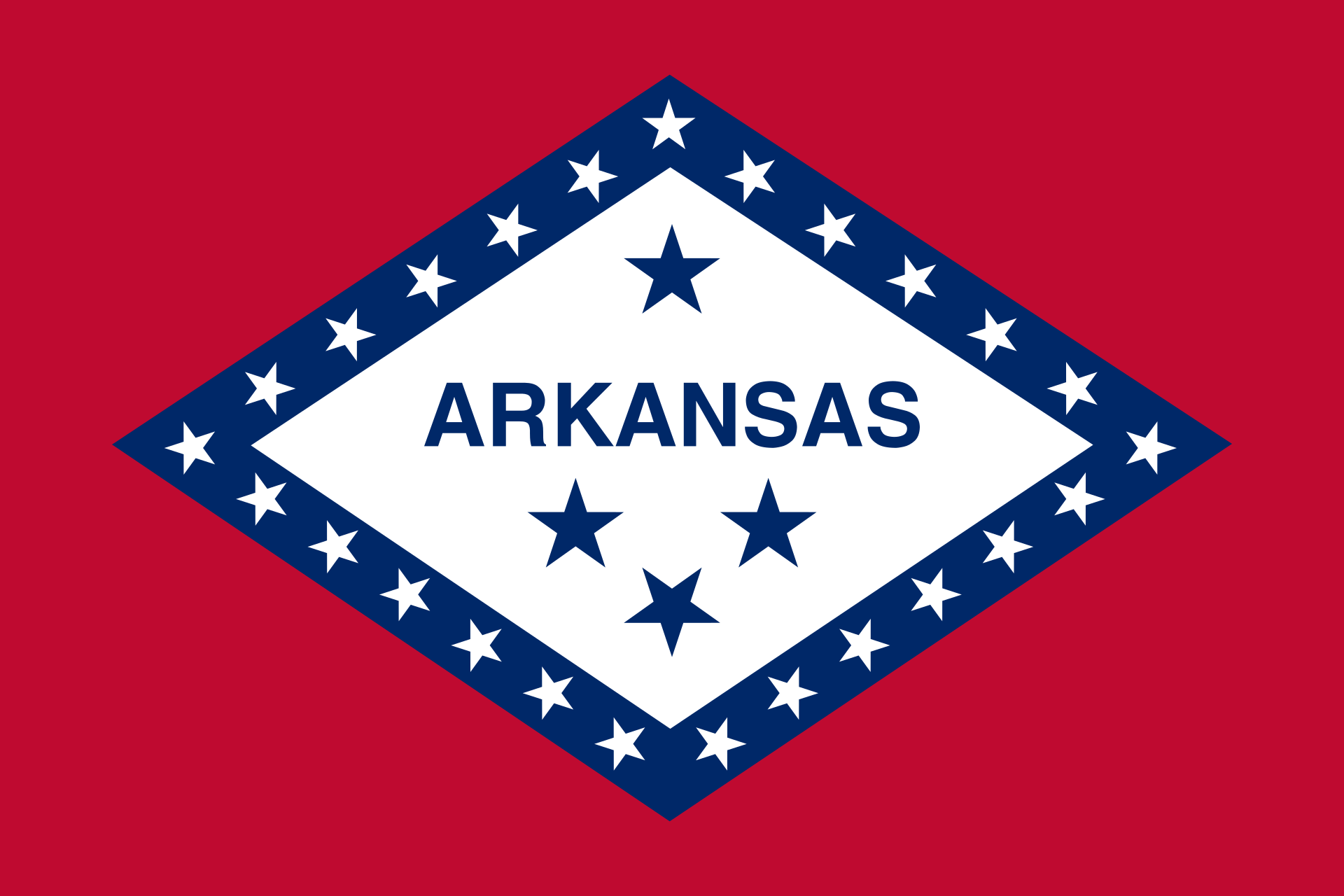Obrázek vlajky státu USA Arkansas, členského státu Spojených států Amerických, v rozlišení v rozlišení 1920x1280 | Arkansas | Arkansaská vlajka | Little Rock | Little Rock