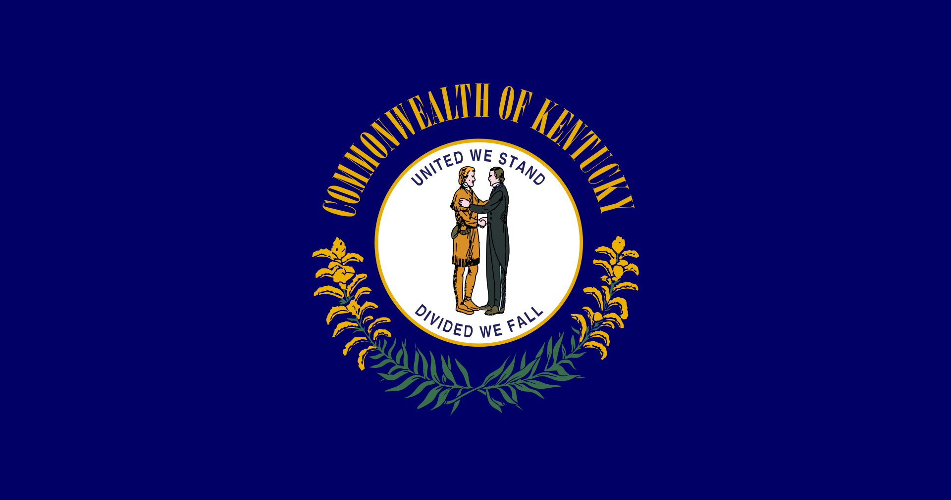 Obrázek vlajky státu USA Kentucky, členského státu Spojených států Amerických, v rozlišení v rozlišení 1920x1011 | Kentucky | Vlajka Kentucky | Frankfort | Louisville