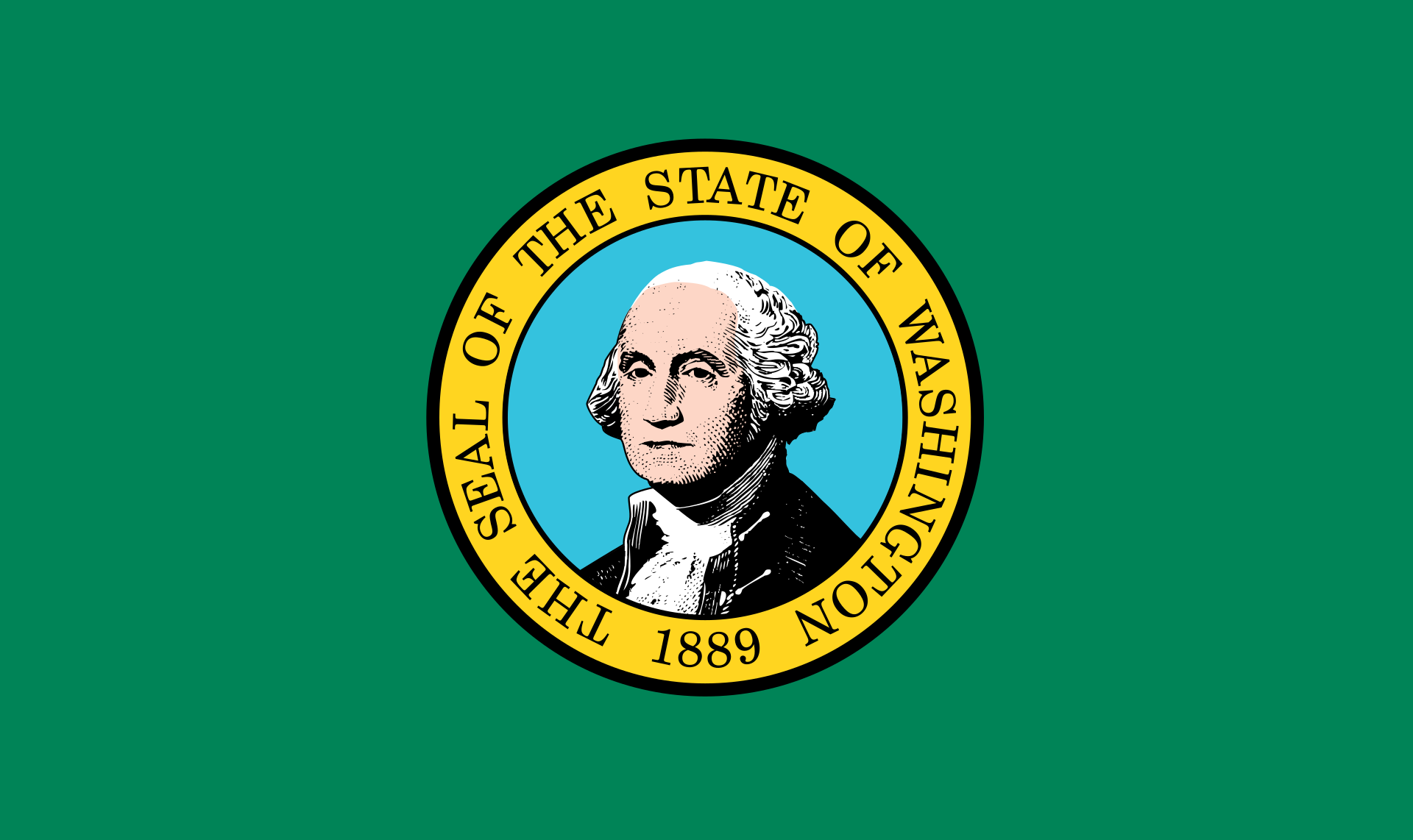 Obrázek vlajky státu USA Washington, členského státu Spojených států Amerických, v rozlišení v rozlišení 1920x1142 | Washington | Washingtonská vlajka | Olympia | Seattle