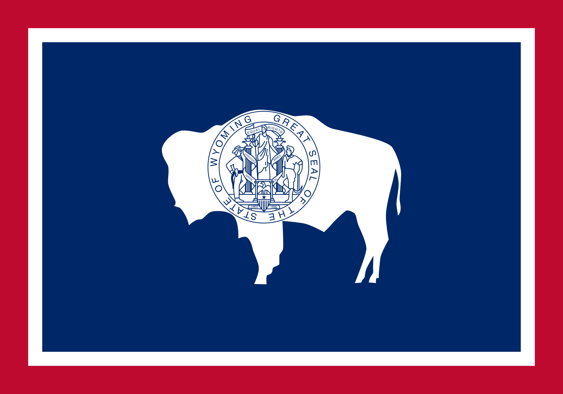 Obrázek vlajky státu USA Wyoming, členského státu Spojených států Amerických, v rozlišení v rozlišení 1920x1344 | Wyoming | Vlajka Wyomingu | Cheyenne | Cheyenne