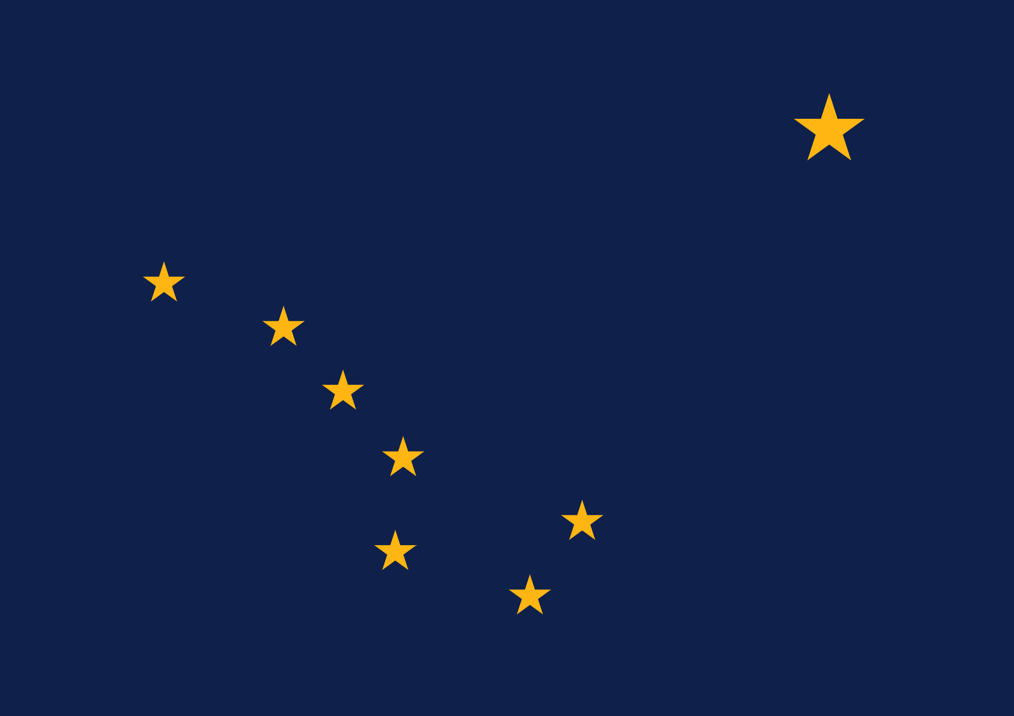 Obrázek vlajky státu USA Aljaška, členského státu Spojených států Amerických, v rozlišení v rozlišení 2048x1446 | Aljaška | Aljašská vlajka | Juneau | Anchorage