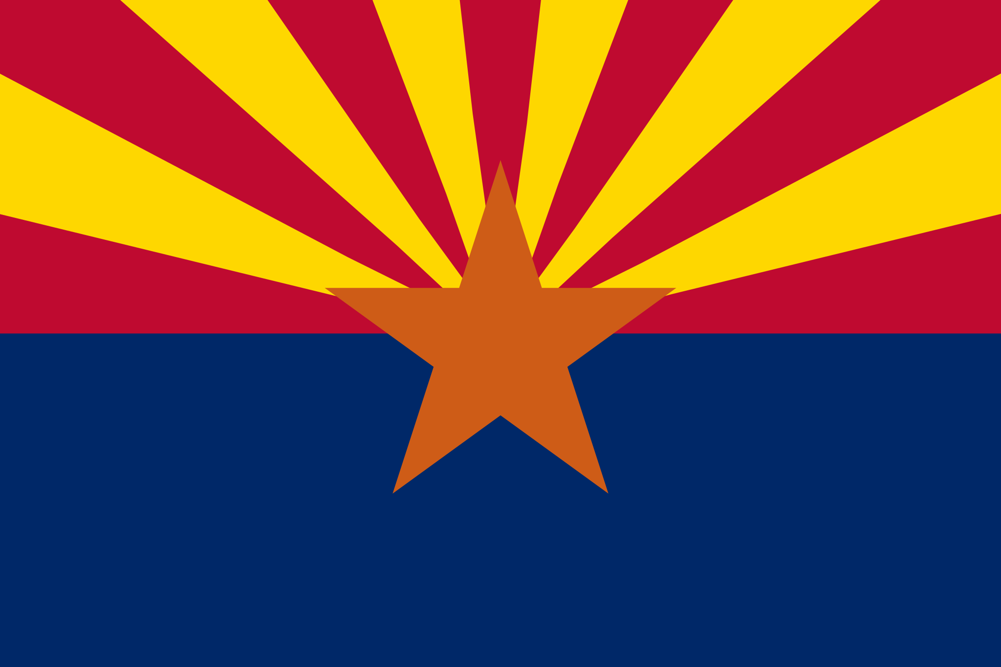 Obrázek vlajky státu USA Arizona, členského státu Spojených států Amerických, v rozlišení v rozlišení 2048x1365 | Arizona | Arizonská vlajka | Phoenix | Phoenix