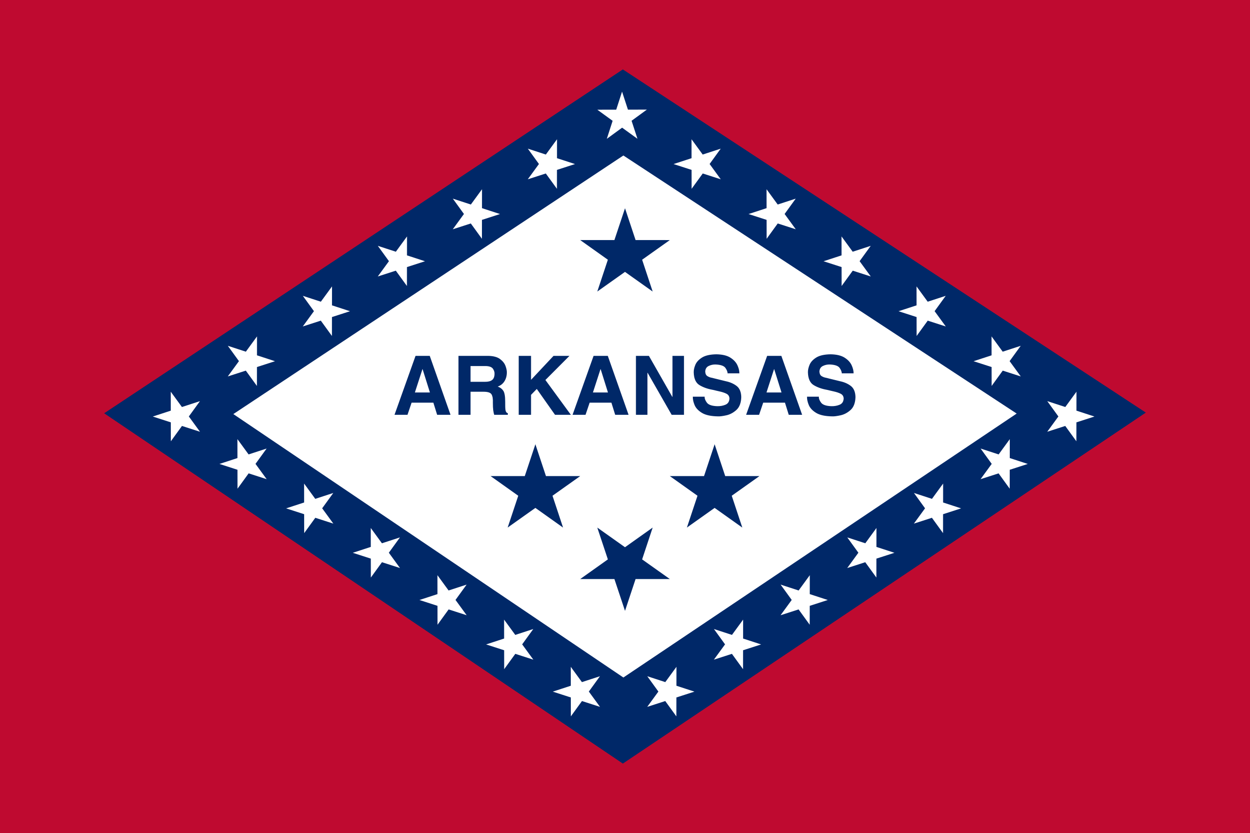 Obrázek vlajky státu USA Arkansas, členského státu Spojených států Amerických, v rozlišení v rozlišení 2560x1707 | Arkansas | Arkansaská vlajka | Little Rock | Little Rock