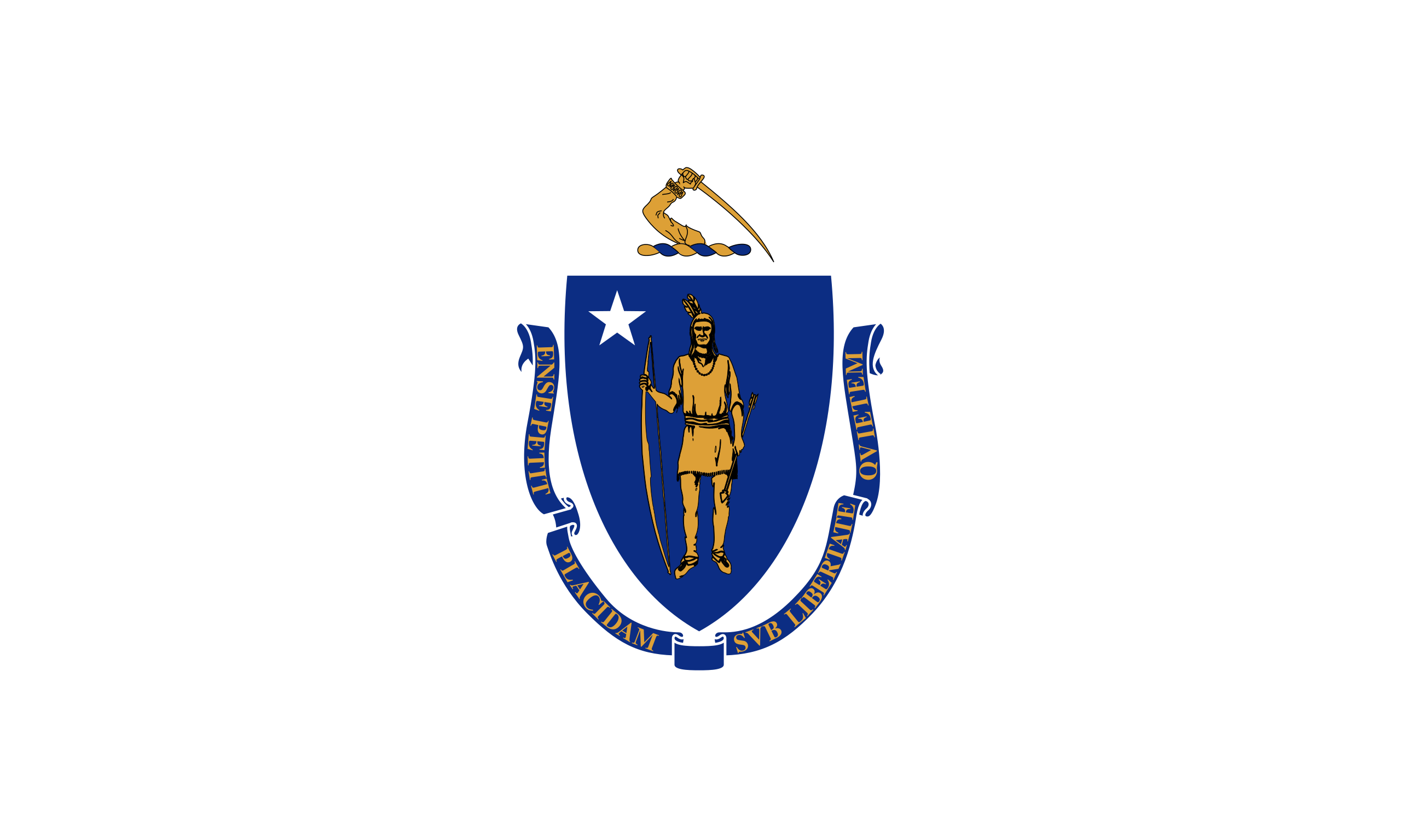 Obrázek vlajky státu USA Massachusetts, členského státu Spojených států Amerických, v rozlišení v rozlišení 2560x1536 | Massachusetts | Massachusettská vlajka | Boston | Boston